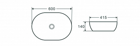 Раковина накладная Terminus Прато 600х415х140 Рубцовск - фото 4