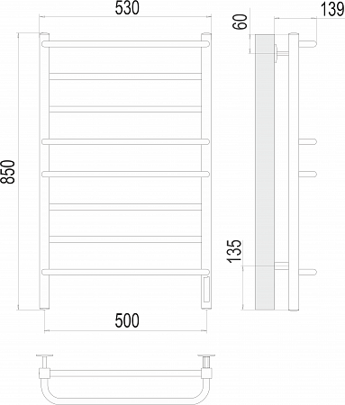 Евромикс квадро П8 500х850 Электро Полотенцесушитель TERMINUS Рубцовск - фото 3 Евромикс квадро П8 500х850 Электро Полотенцесушитель TERMINUS Рубцовск - фото 3
