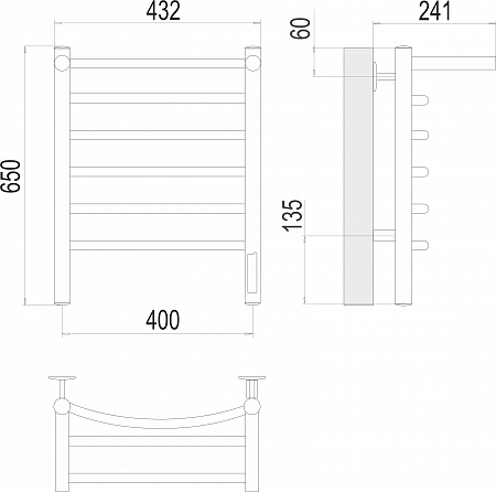 Классик с/п П6 400х650 Электро Полотенцесушитель TERMINUS Рубцовск - фото 3 Классик с/п П6 400х650 Электро Полотенцесушитель TERMINUS Рубцовск - фото 3