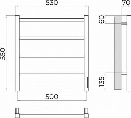 Ватикан П4 500х550 Электро Полотенцесушитель TERMINUS Рубцовск - фото 3 Ватикан П4 500х550 Электро Полотенцесушитель TERMINUS Рубцовск - фото 3