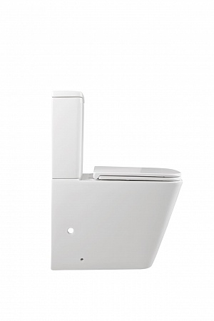 Напольный унитаз-компакт безободковый Terminus Ватикан 610х365 белый Рубцовск - фото 5