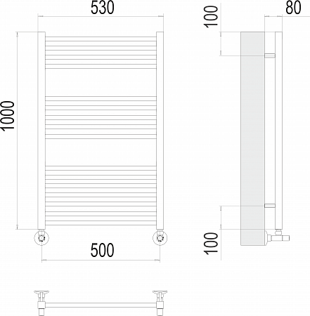 Сицилия П16 500х1000 Полотенцесушитель  TERMINUS Рубцовск - фото 3