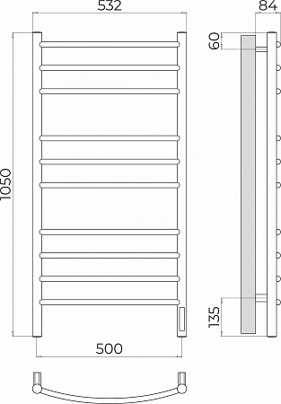 Классик П10 500х1050 Электро Полотенцесушитель TERMINUS Рубцовск - фото 3 Классик П10 500х1050 Электро Полотенцесушитель TERMINUS Рубцовск - фото 3
