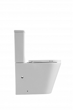 Напольный унитаз-компакт безободковый Terminus Аврора 625х390 белый Рубцовск - фото 5