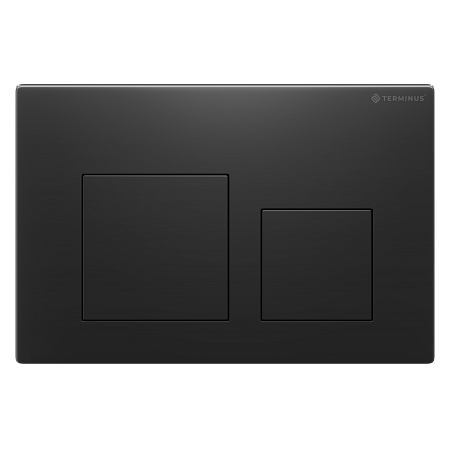 Клавиша смыва для инсталляции Terminus Классик кнопка квадрат цвет  чёрный матовый Рубцовск - фото 1