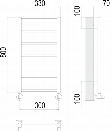 Контур П7 300х800 Полотенцесушитель TERMINUS Рубцовск - фото 3 Контур П7 300х800 Полотенцесушитель TERMINUS Рубцовск - фото 3