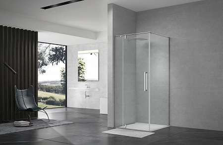 Душевой уголок распашной Terminus Альба 03 900х900х2200  квадрат хром Рубцовск - фото 2