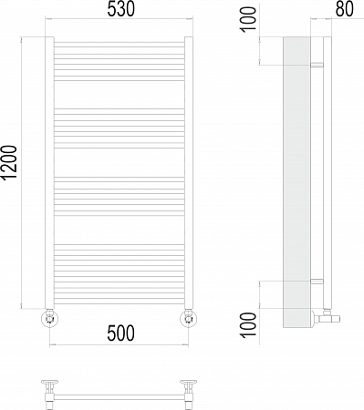 Ватикан П18 500х1200 Полотенцесушитель  TERMINUS Рубцовск - фото 3