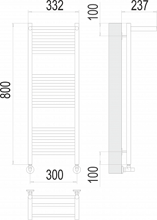 Аврора с/п П16 300х800 Полотенцесушитель  TERMINUS Рубцовск - фото 3