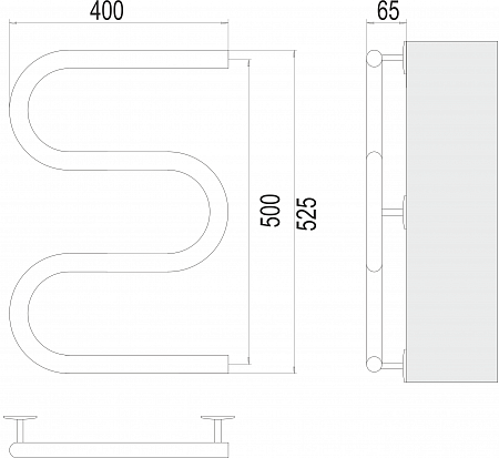 Электро 25 М-обр 400х500 Полотенцесушитель  TERMINUS Рубцовск - фото 3