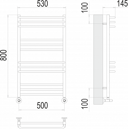 Соренто П12 500х800 Полотенцесушитель  TERMINUS Рубцовск - фото 3
