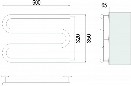 Электро 25 М-обр 600х350 Полотенцесушитель TERMINUS Рубцовск - фото 3 Электро 25 М-обр 600х350 Полотенцесушитель TERMINUS Рубцовск - фото 3