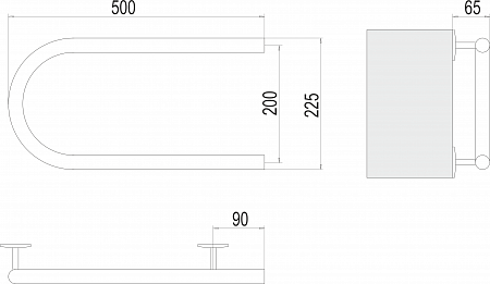 Электро 25 П-обр 500х200 Полотенцесушитель  TERMINUS Рубцовск - фото 3