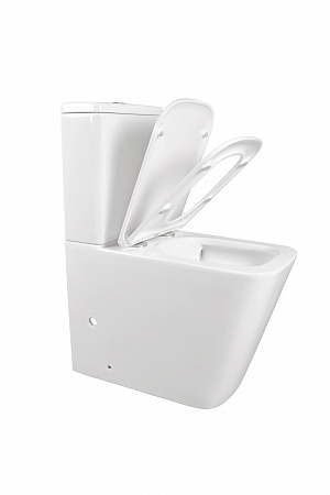 Напольный унитаз-компакт безободковый Terminus Ватикан 610х365 белый Рубцовск - фото 6