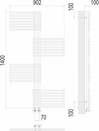 Европа П28 70х1400 Полотенцесушитель TERMINUS Рубцовск - фото 3 Европа П28 70х1400 Полотенцесушитель TERMINUS Рубцовск - фото 3