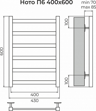 Ното П6 400х600 Полотенцесушитель TERMINUS Рубцовск - фото 3 Ното П6 400х600 Полотенцесушитель TERMINUS Рубцовск - фото 3