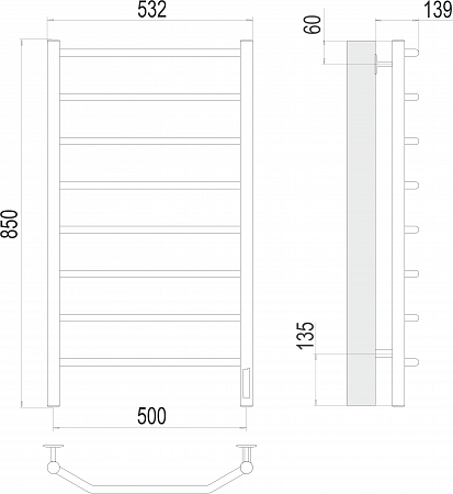 Виктория П8 500х850 Электро Полотенцесушитель TERMINUS Рубцовск - фото 3 Виктория П8 500х850 Электро Полотенцесушитель TERMINUS Рубцовск - фото 3