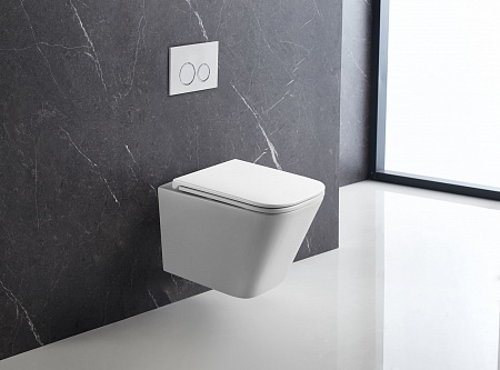 Подвесной унитаз безободковый Terminus Ватикан 490х340 белый Рубцовск - фото 1