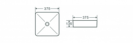 Раковина накладная Terminus Ватикан 375х375х135 Рубцовск - фото 4