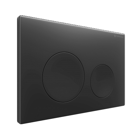 Клавиша смыва для инсталляции Terminus Классик кнопка круг цвет чёрный матовый Рубцовск - фото 2