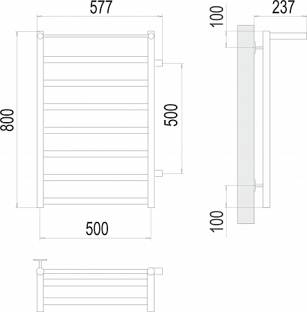 Хендрикс П8 500х800 бп500 Полотенцесушитель TERMINUS Рубцовск - фото 3 Хендрикс П8 500х800 бп500 Полотенцесушитель TERMINUS Рубцовск - фото 3