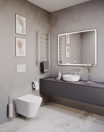 Подвесной унитаз безободковый Terminus Классик S 515х355 белый Рубцовск - фото 2