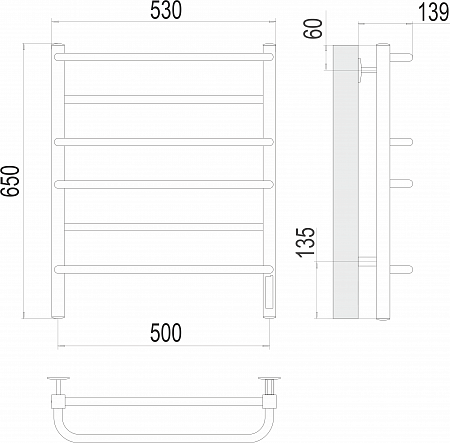 Евромикс квадро П6 500х650 Электро Полотенцесушитель TERMINUS Рубцовск - фото 3 Евромикс квадро П6 500х650 Электро Полотенцесушитель TERMINUS Рубцовск - фото 3