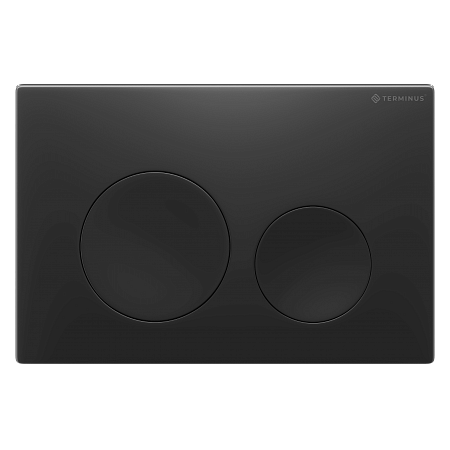 Клавиша смыва для инсталляции Terminus Классик кнопка круг цвет чёрный матовый Рубцовск - фото 1