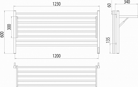 Горизонт П8 1200х600 электро Полотенцесушитель TERMINUS Рубцовск - фото 5