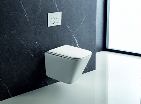 Подвесной унитаз безободковый Terminus Ватикан Монолит 490х340 белый Рубцовск - фото 1