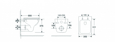Подвесной унитаз Terminus Ното 550х350 белый Рубцовск - фото 4 Подвесной унитаз Terminus Ното 550х350 белый Рубцовск - фото 4