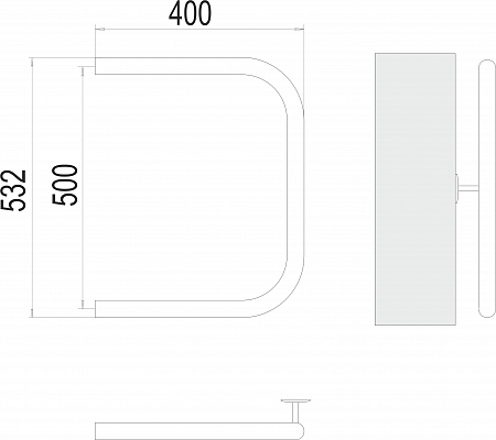 П-обр AISI 32х2 500х400 Полотенцесушитель  TERMINUS Рубцовск - фото 3